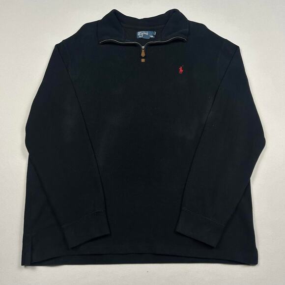 Polo Ralph Lauren Black Quarter Zip - Picture 1 of 6